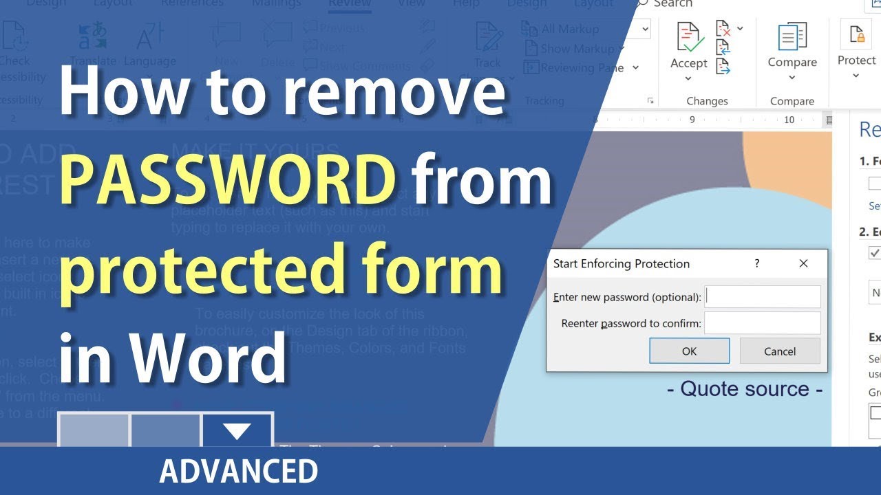 removing word password